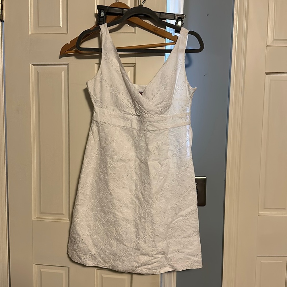 White eyelet dress